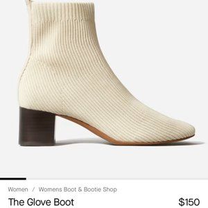 Everlane The Glove Boot Bone W8.5 NWOT